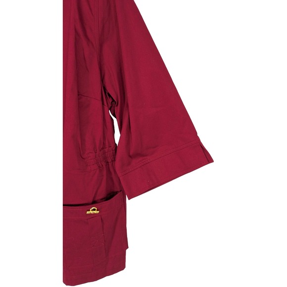 CATHERINES Added Diminsions Top SIZE 1X Burgundy Gold Tone Toggle Closure Retro - Picture 9 of 12